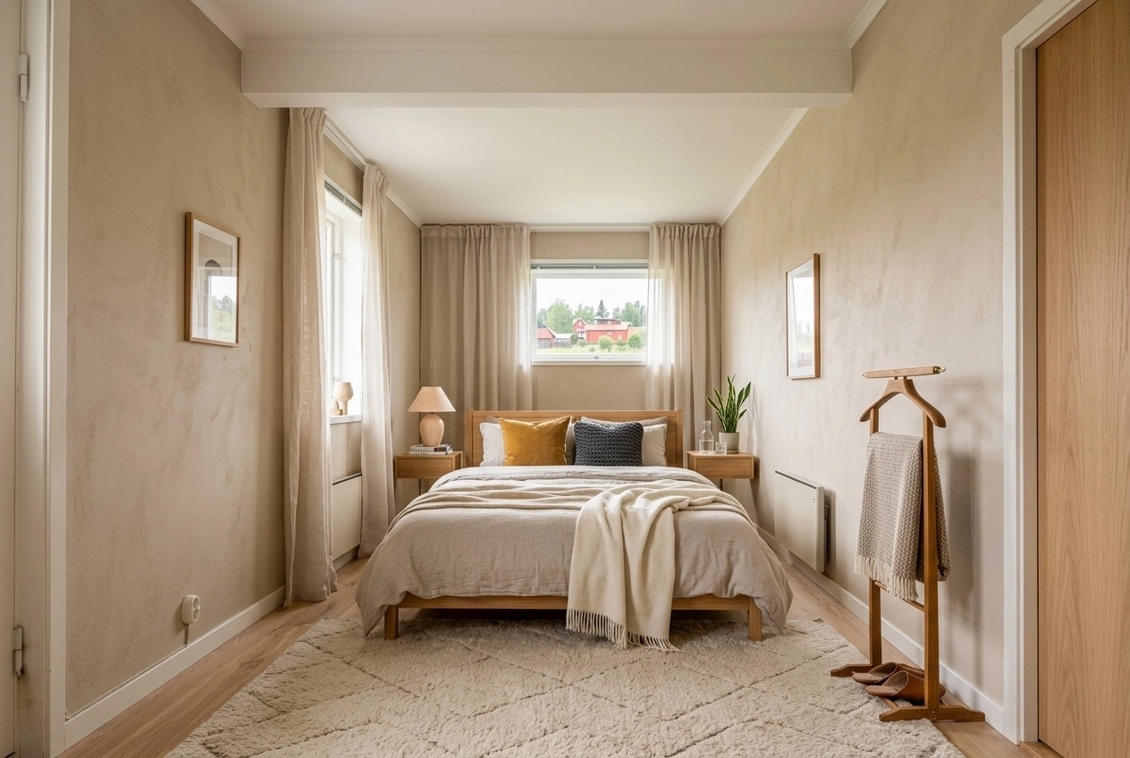 Scandinavian Bedroom design — interior photo by GenRoom AI