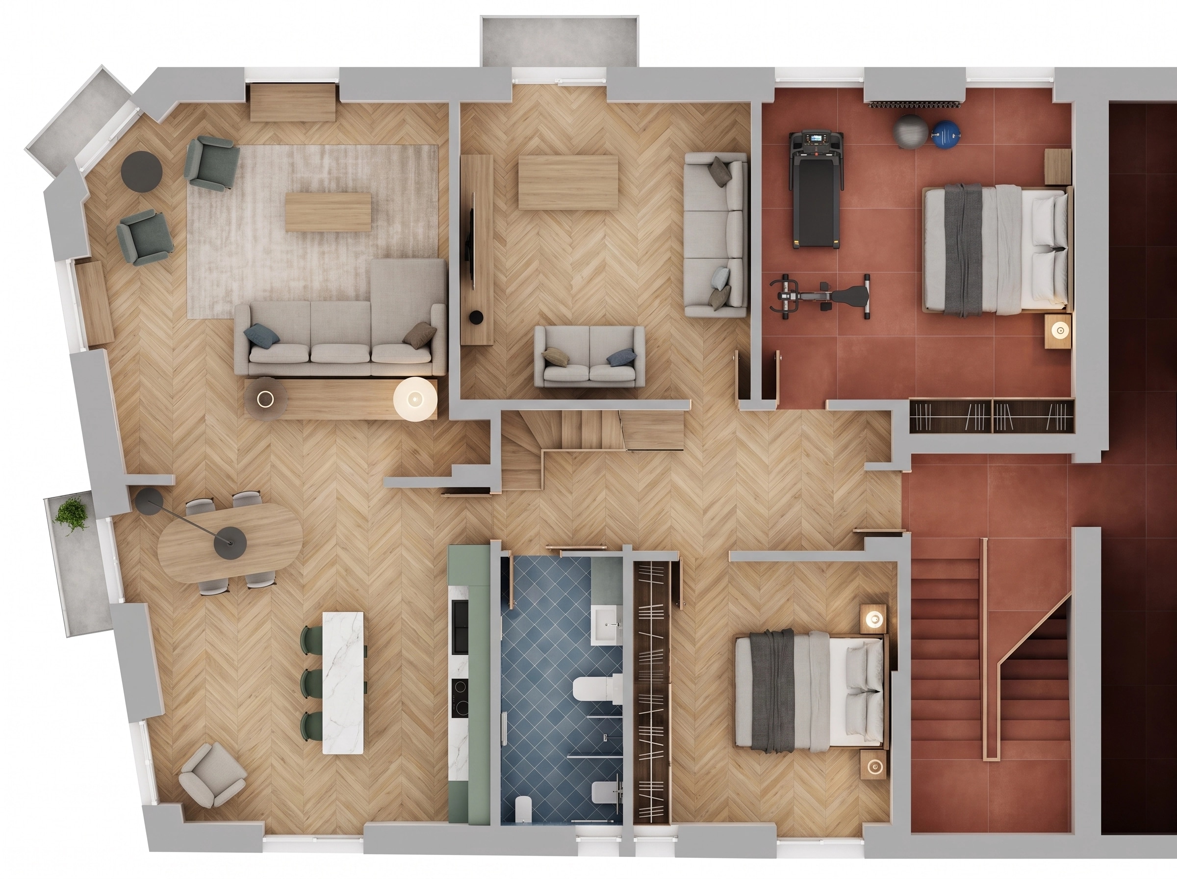 Interior design in Contemporary style — Living Room by GenRoom AI