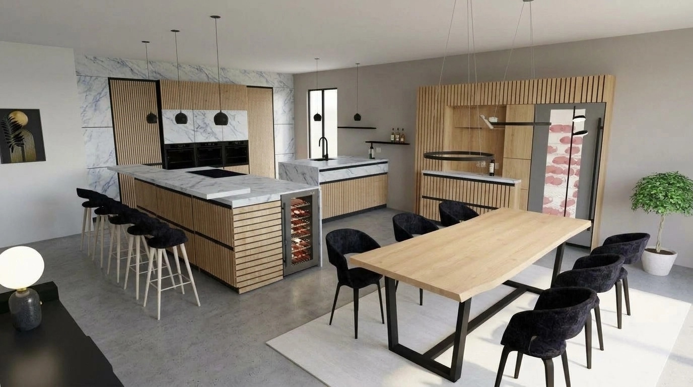 Kitchen interior in no_style style — photo by GenRoom AI