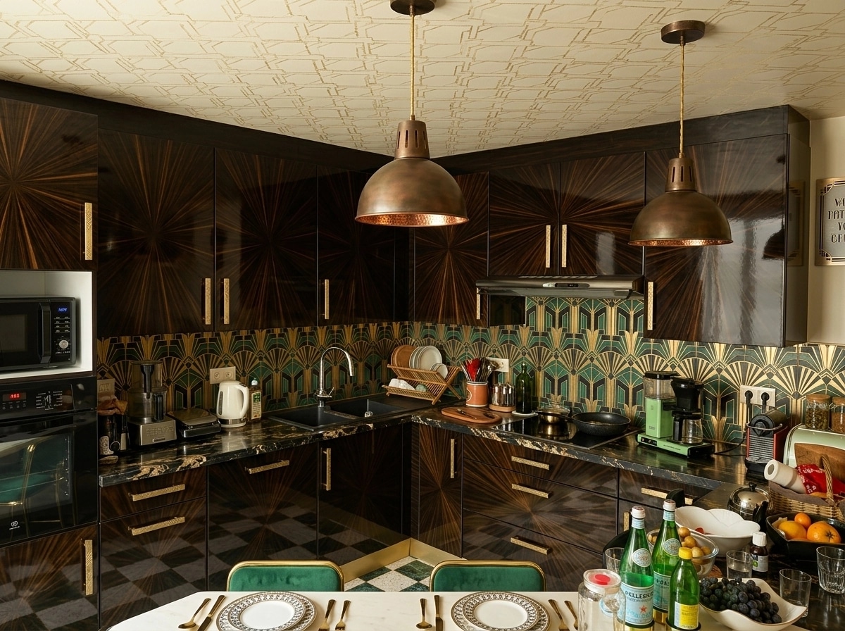 Kitchen interior in Art Deco style — photo by GenRoom AI