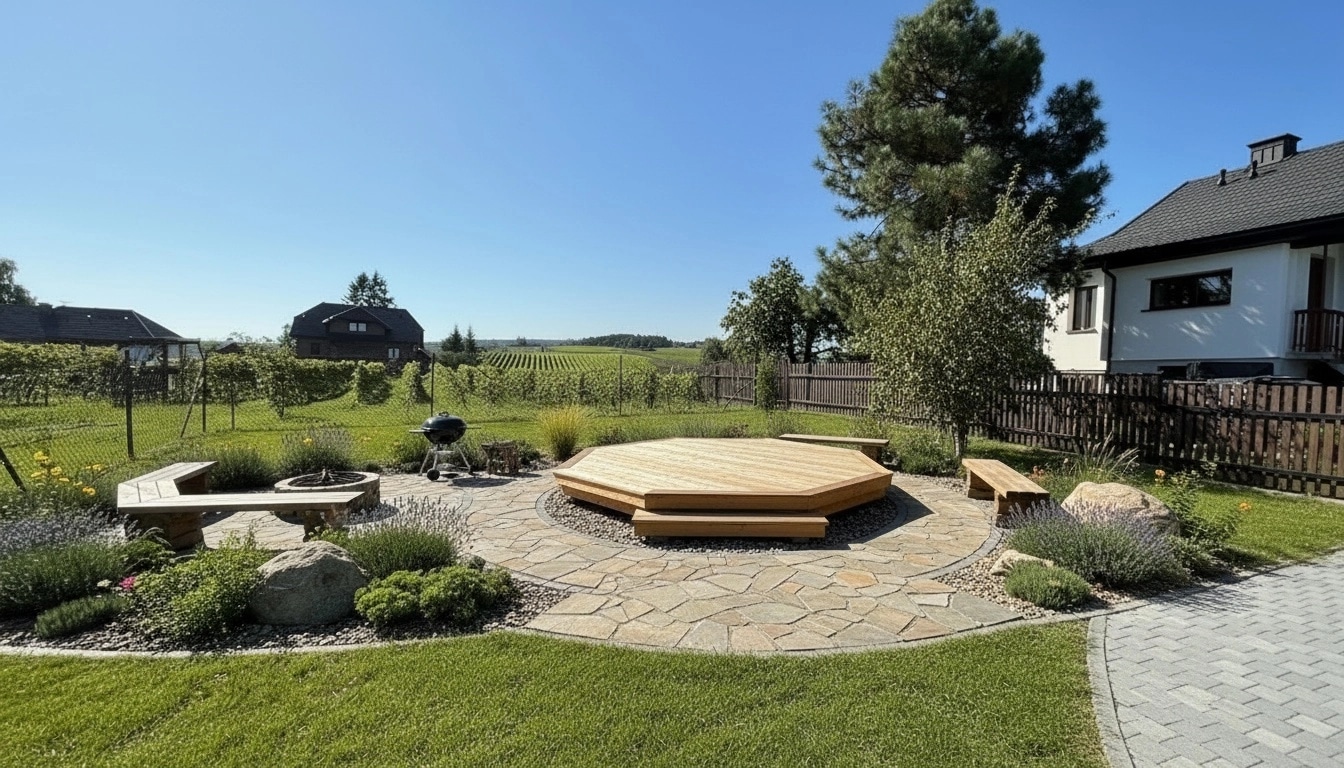 Landscape design in Eco Natural Garden style — Yard by GenRoom AI