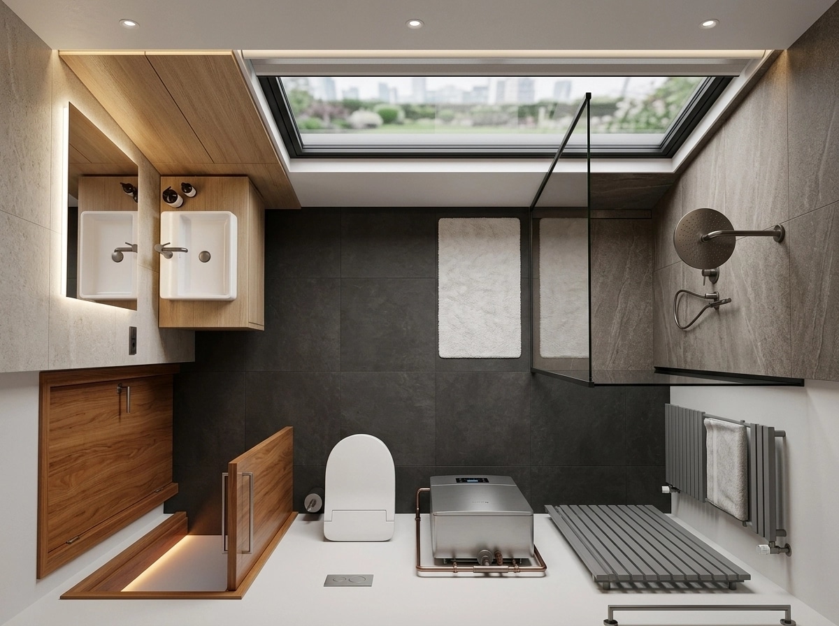 Minimalism Bathroom design — interior photo by GenRoom AI