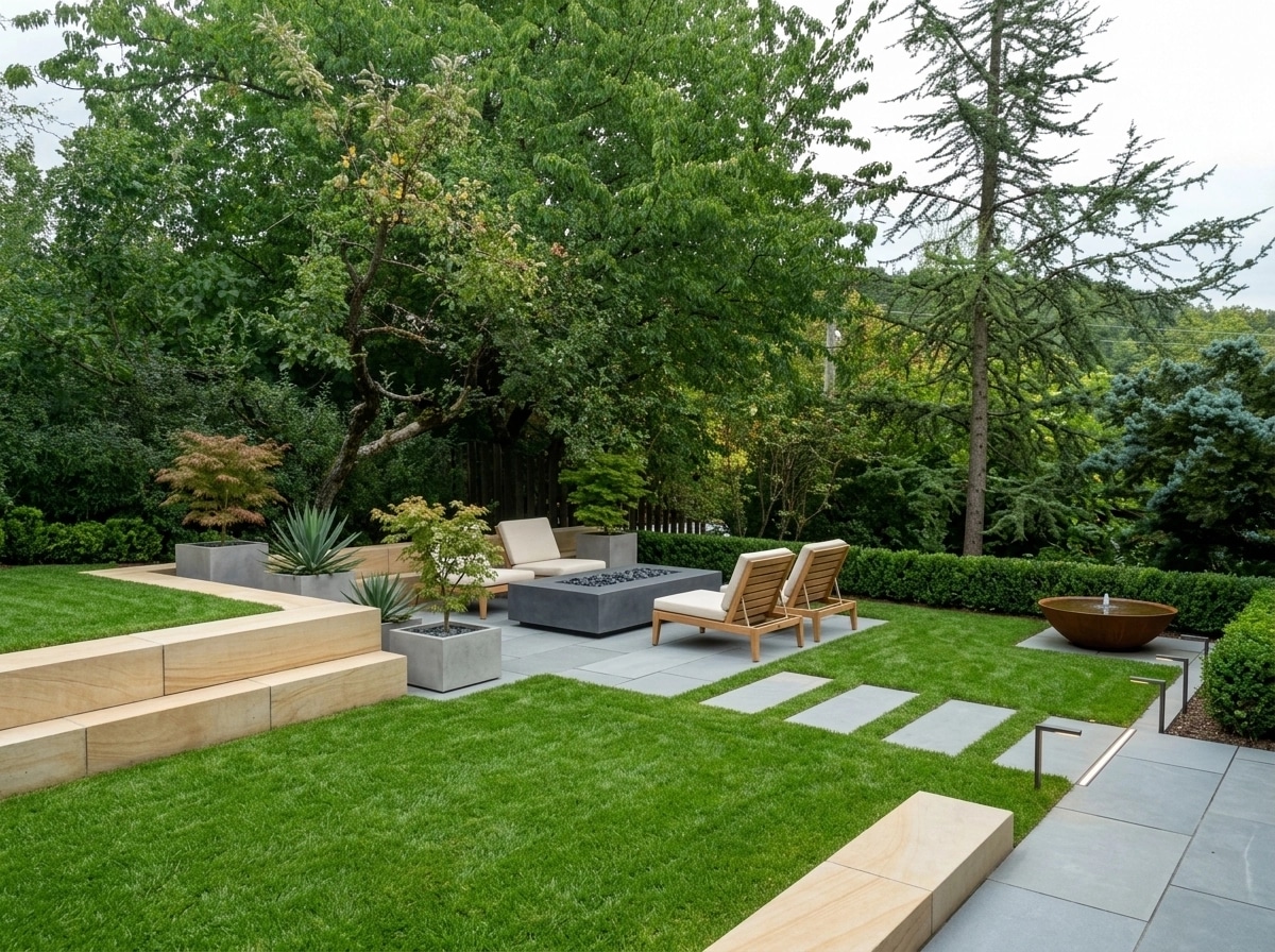 Landscape design in Minimalist Yard style — Yard by GenRoom AI