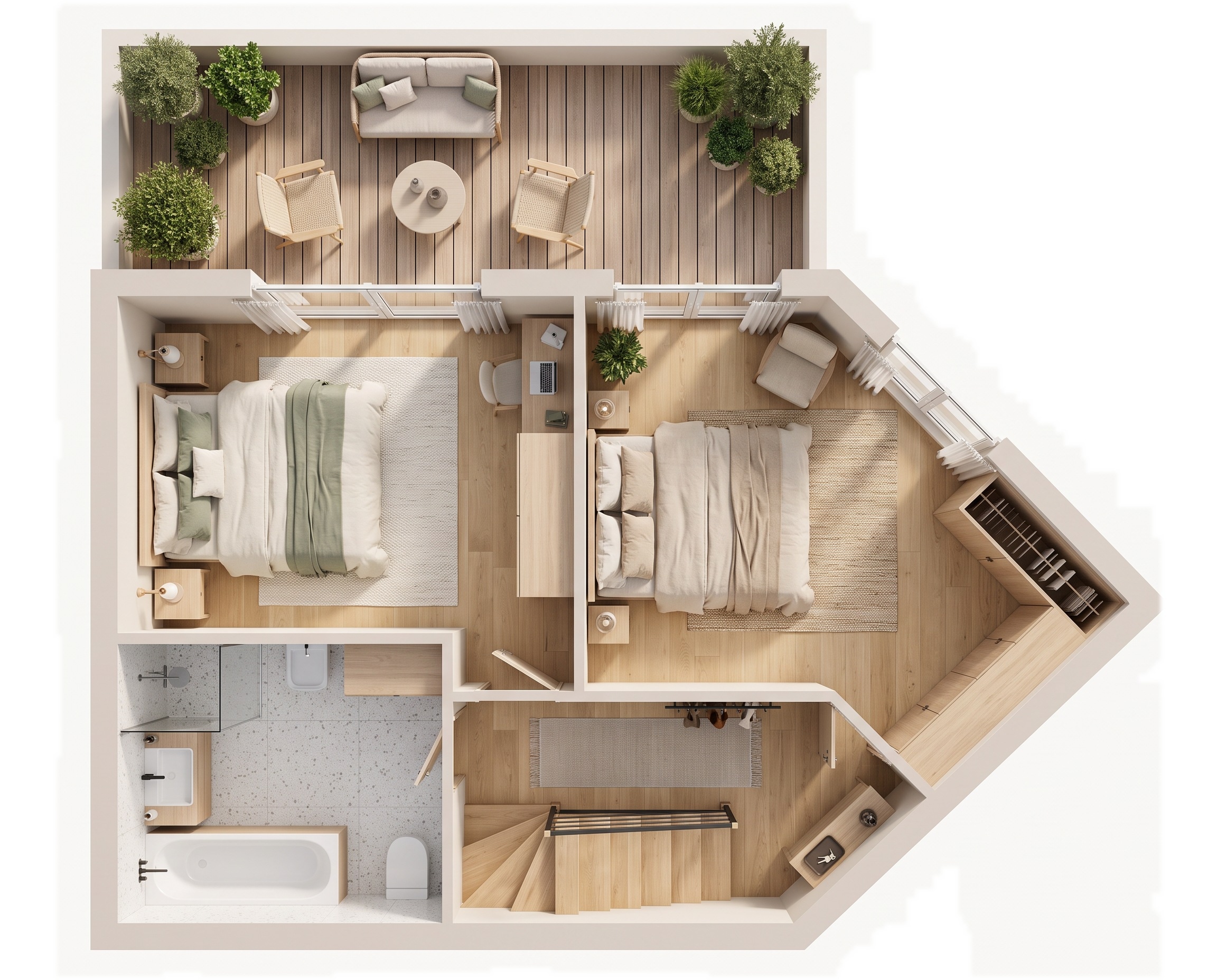 Interior design in Scandinavian style — Living Room by GenRoom AI