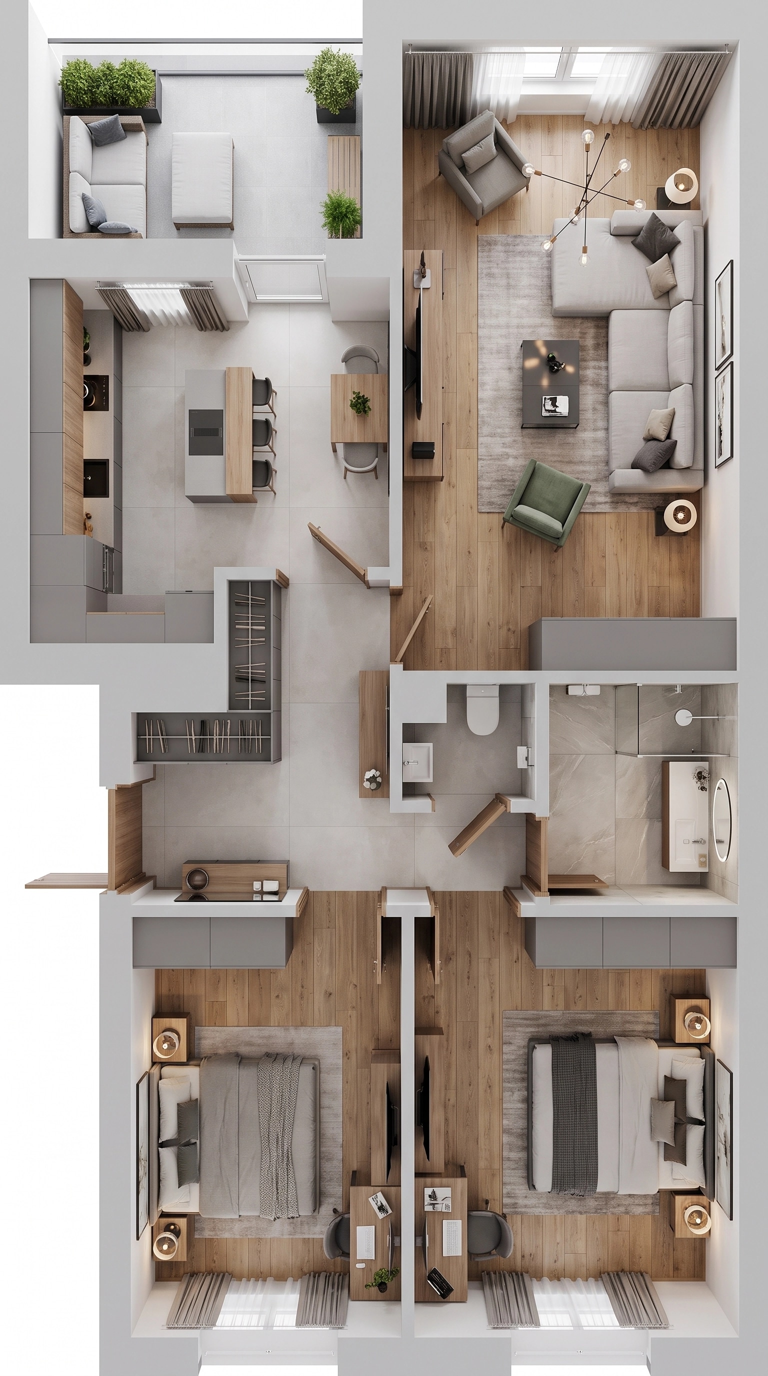 Interior design in Contemporary style — Living Room by GenRoom AI