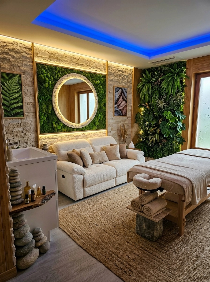Interior design in Biophilic style — spa by GenRoom AI
