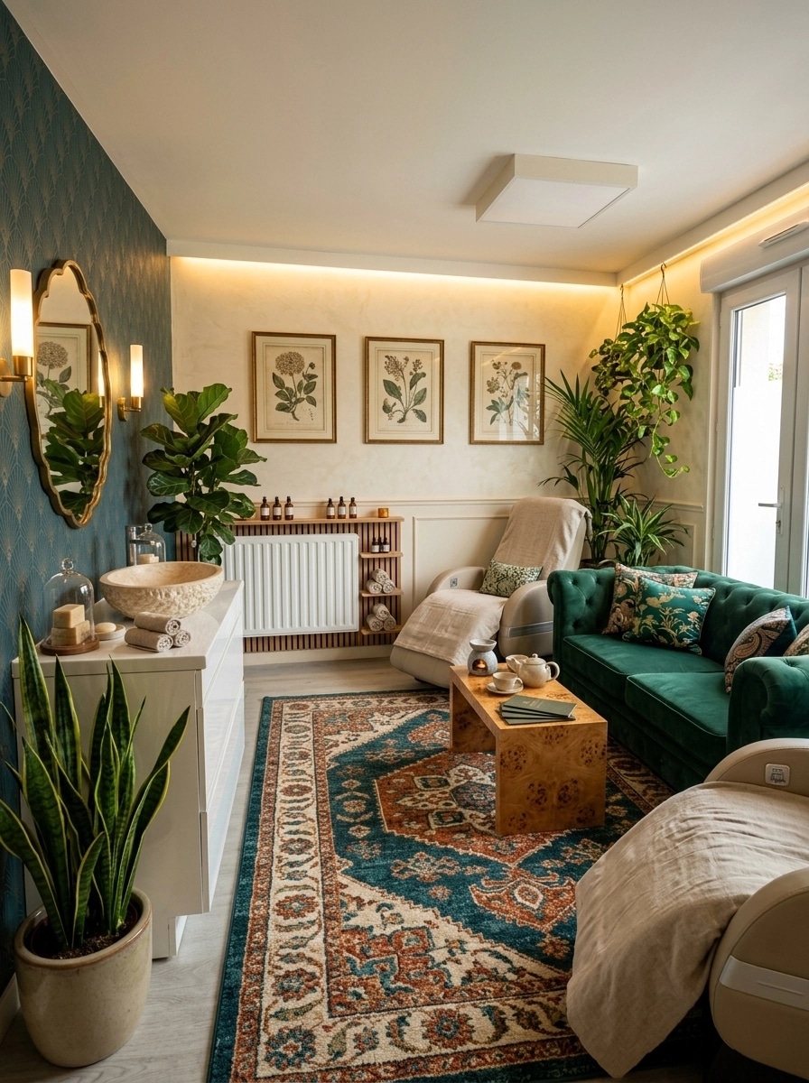 Interior design in Eclectic style — spa by GenRoom AI