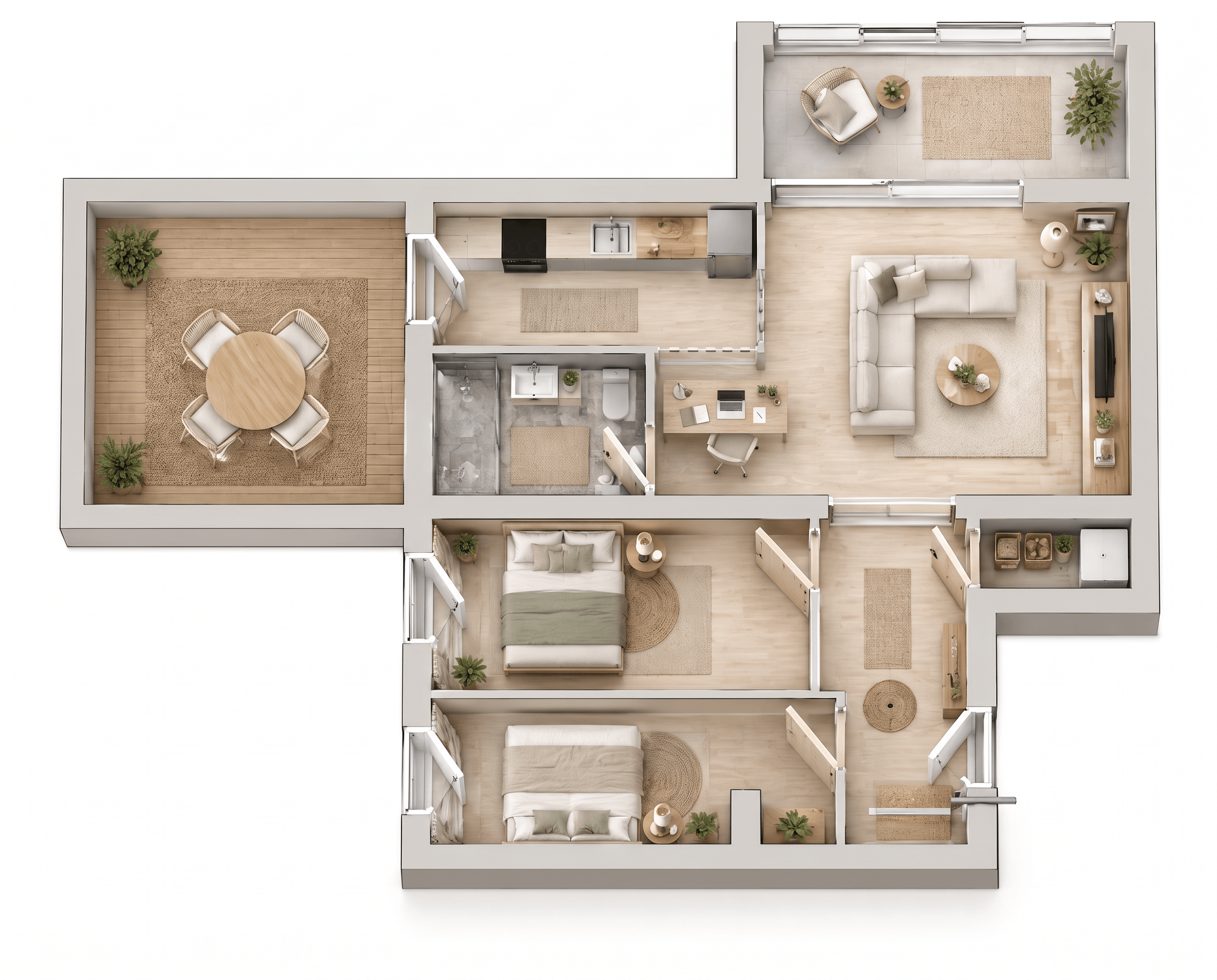 Interior design in Scandinavian style — Living Room by GenRoom AI