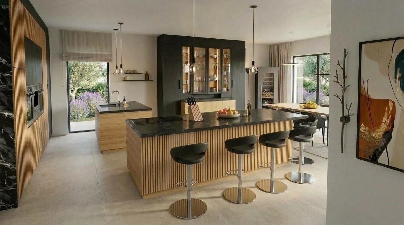 Kitchen interior in no_style style — photo by GenRoom AI