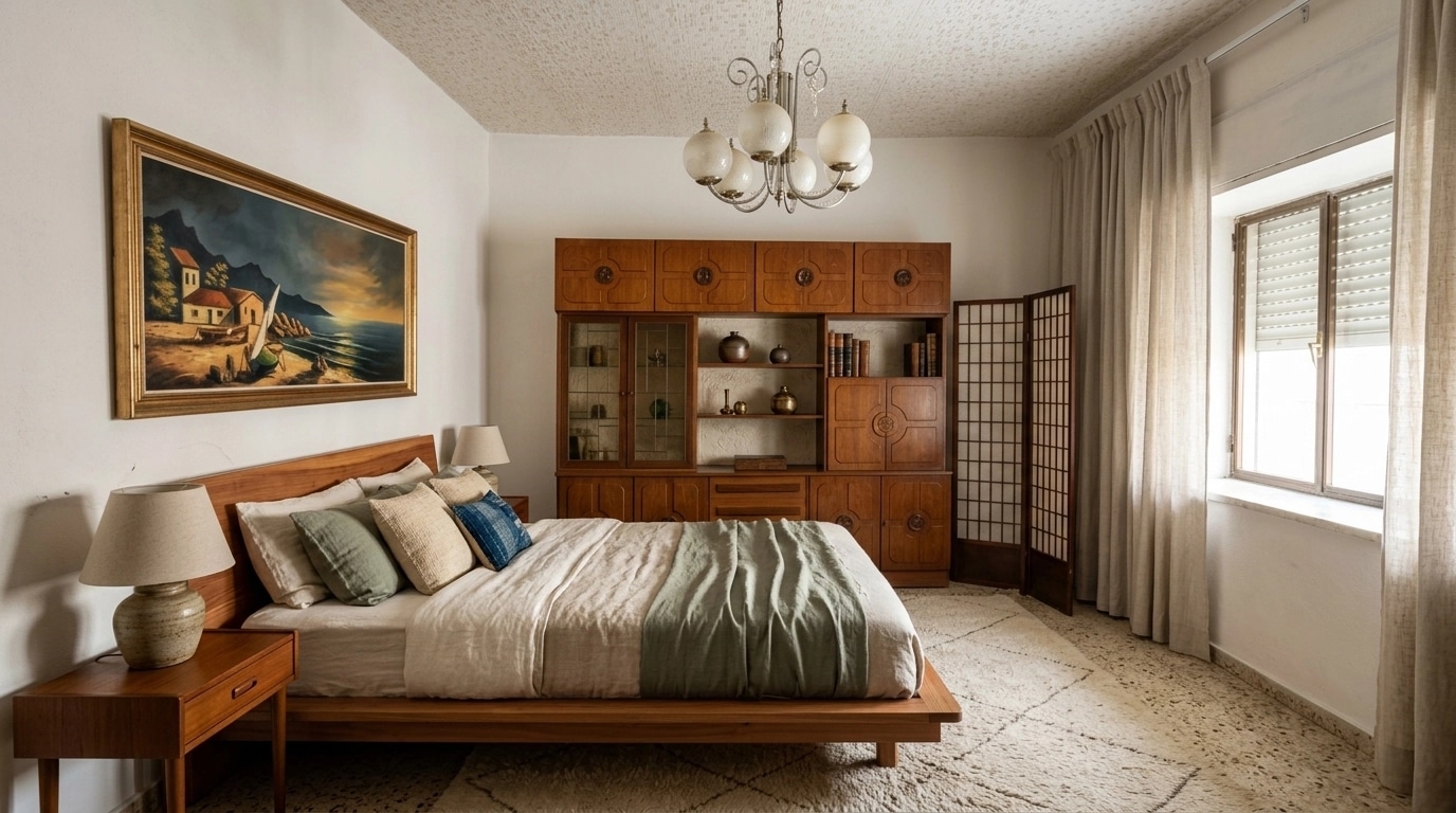 Japandi Bedroom design — interior photo by GenRoom AI