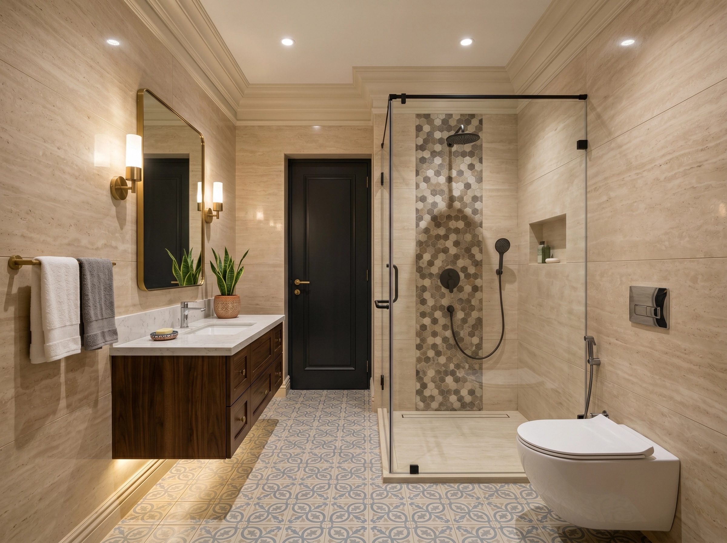 Interior design in Transitional style — Bathroom by GenRoom AI