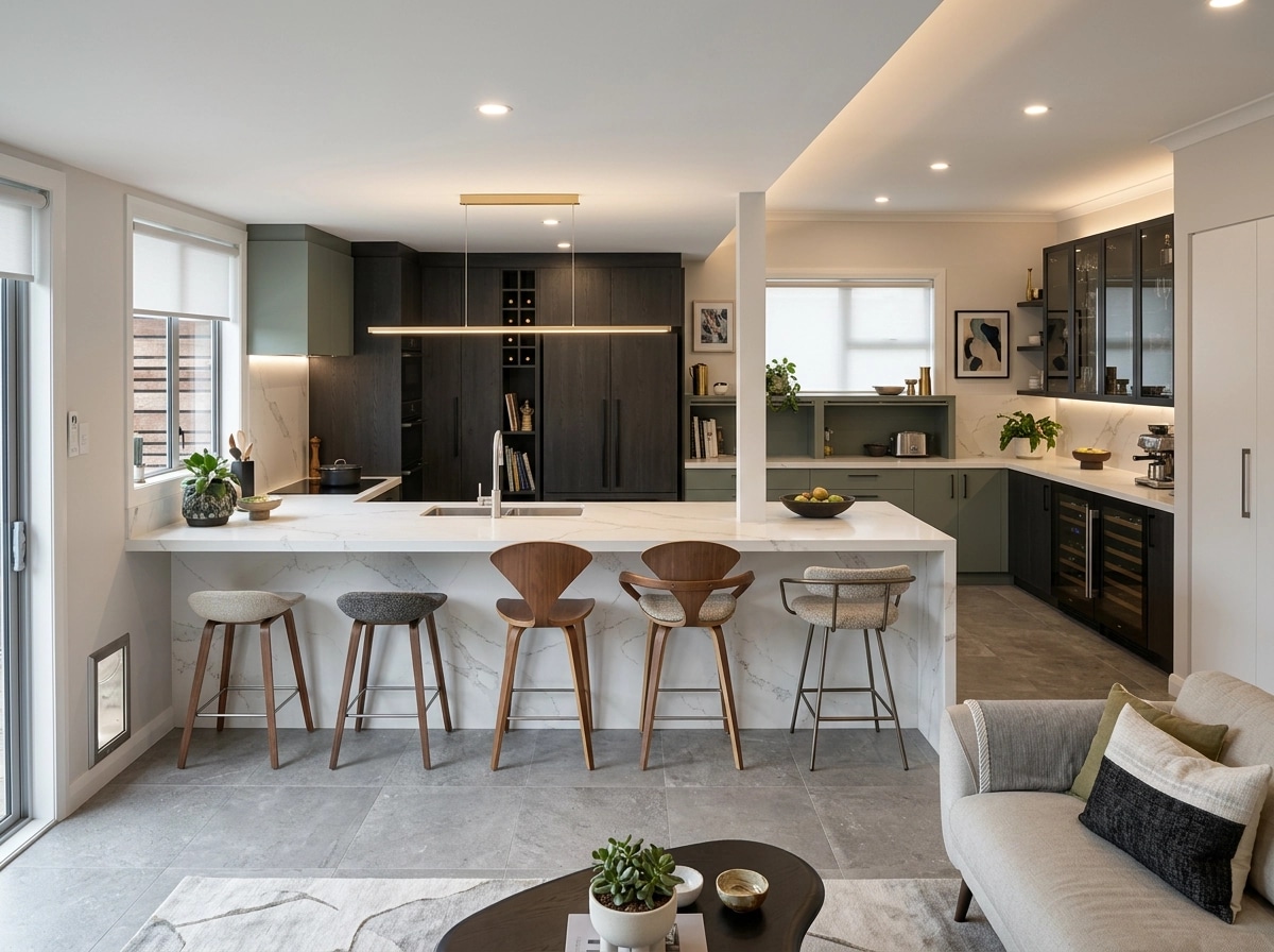 Kitchen interior in Contemporary style — photo by GenRoom AI