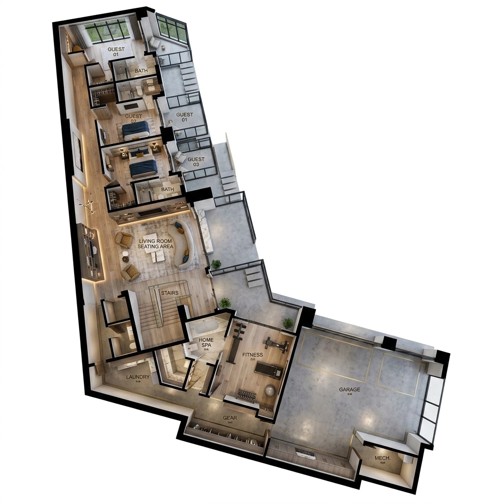Interior design in Contemporary style — Living Room by GenRoom AI