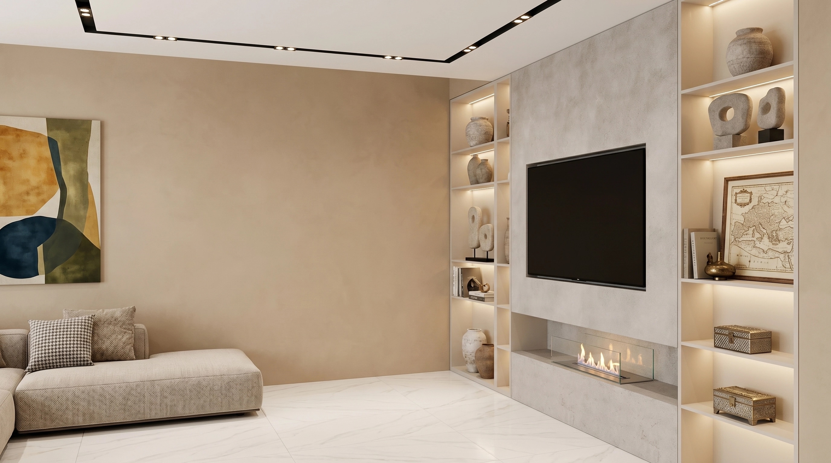 Interior design in Mediterranean style — Living Room by GenRoom AI