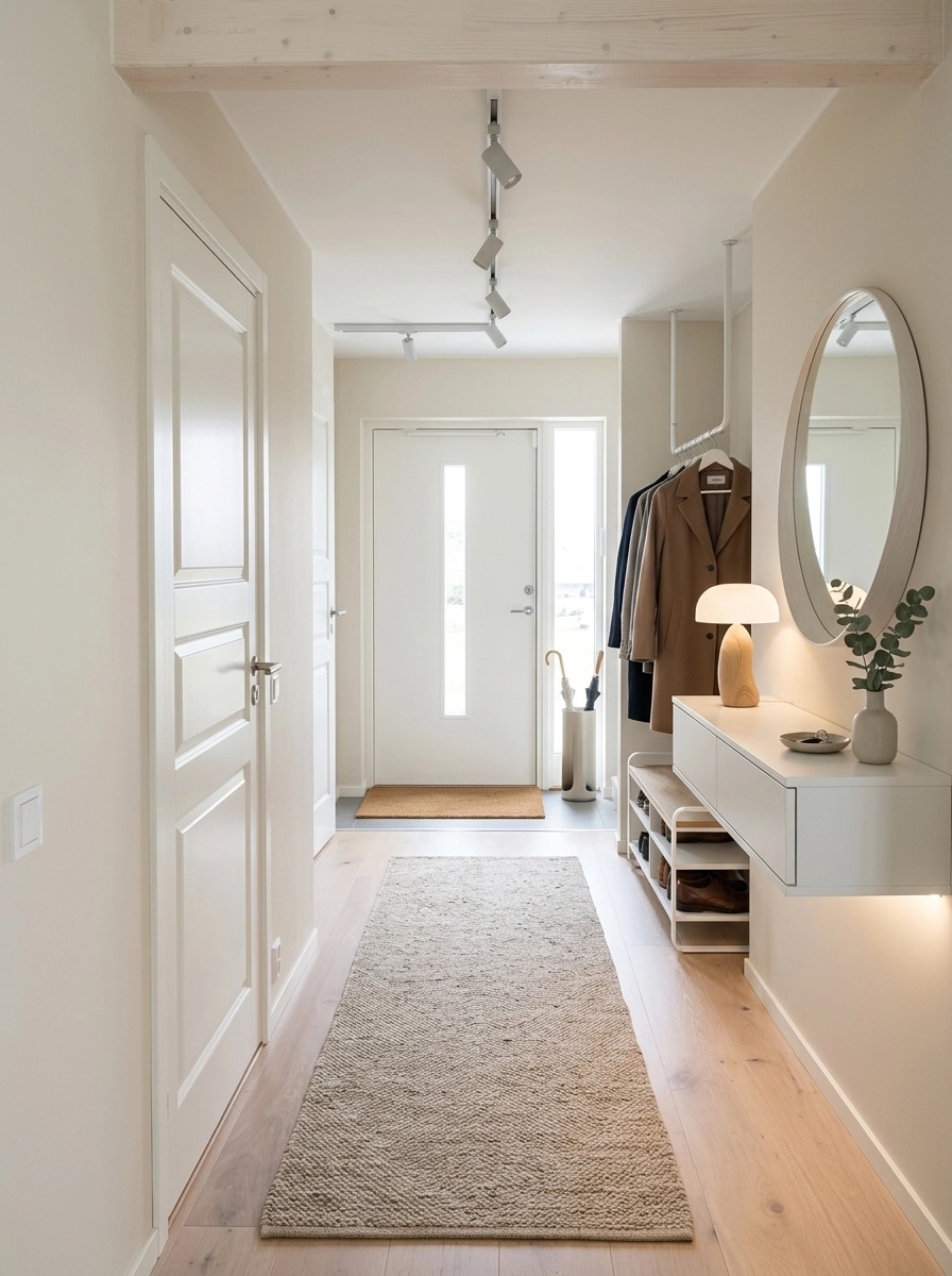 Hallway interior in Scandinavian style — photo by GenRoom AI