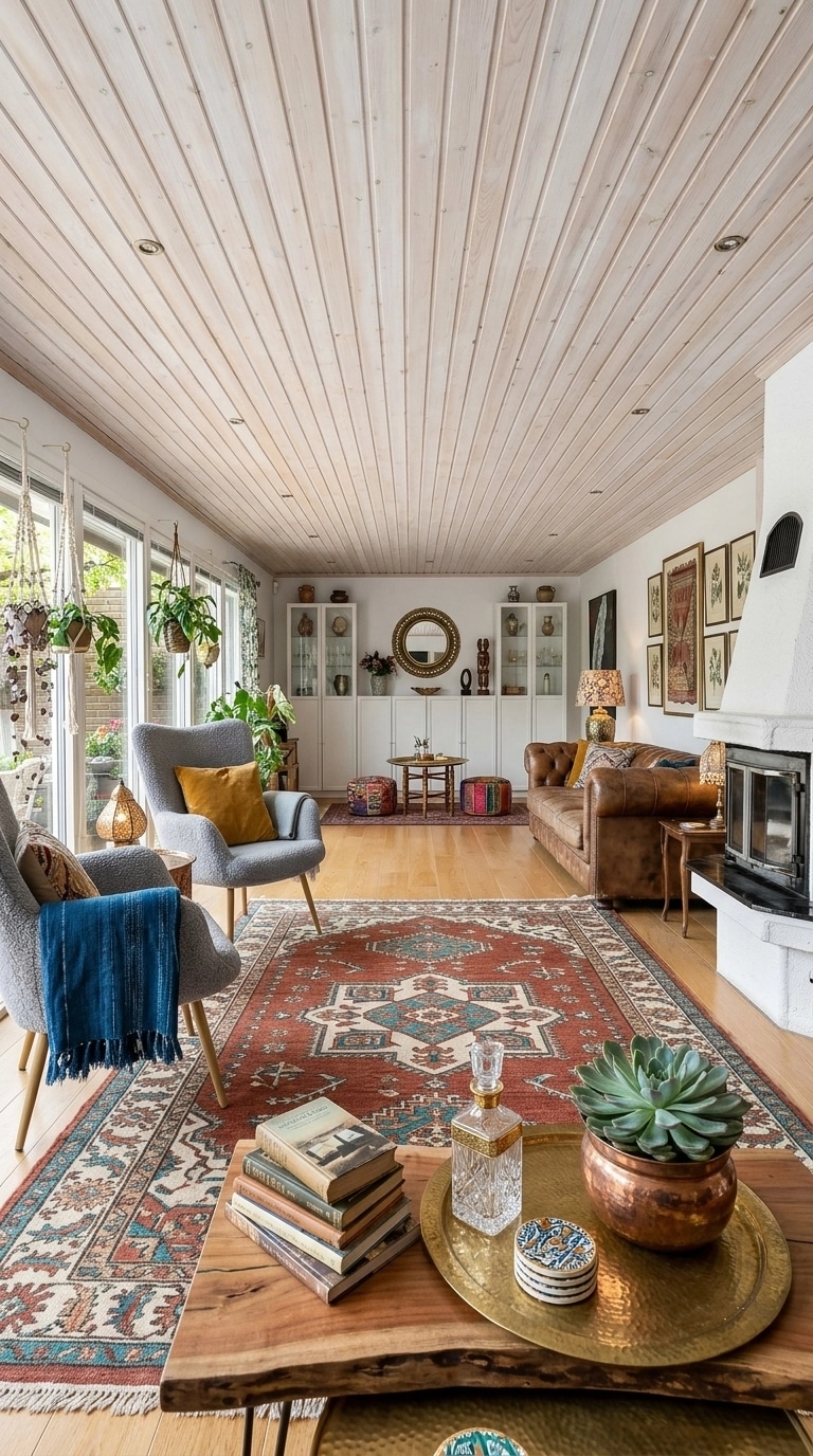 Interior design in Bohemian style — Living Room by GenRoom AI