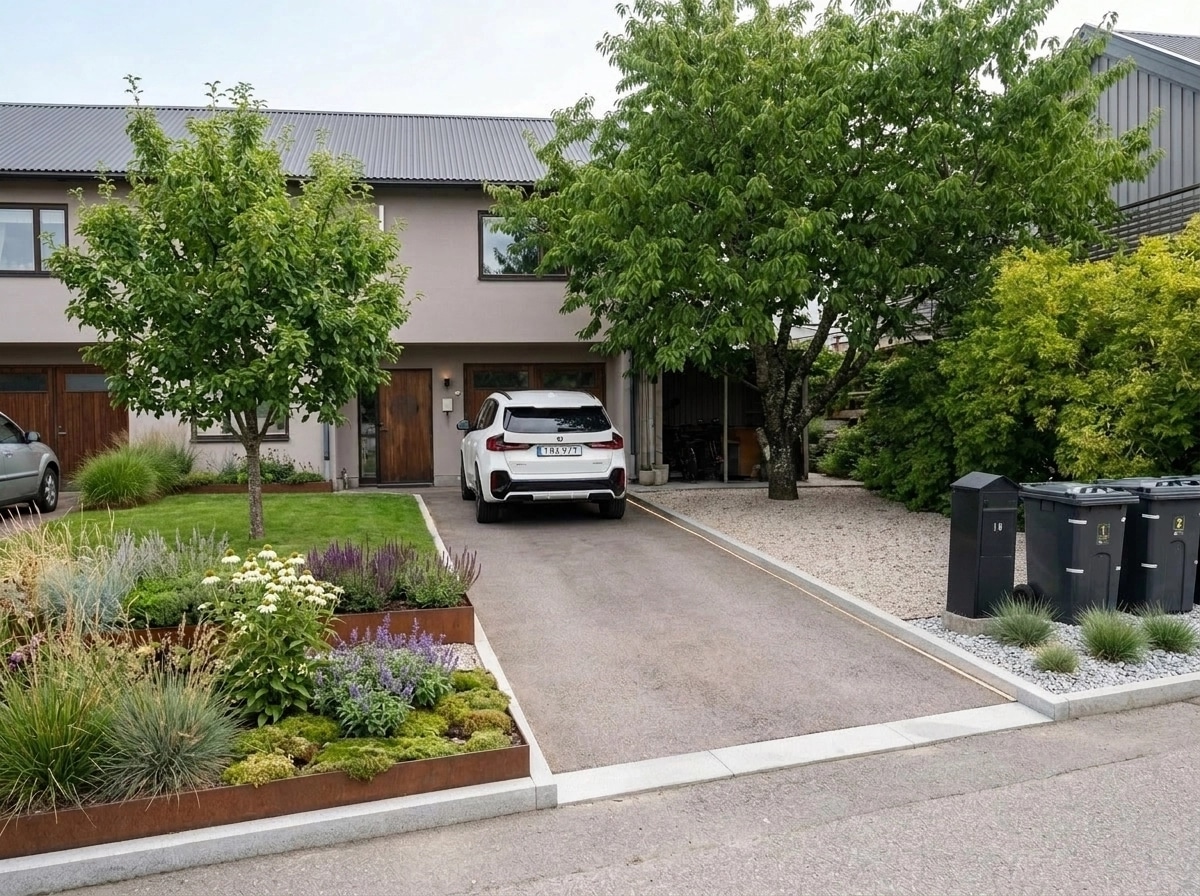 Landscape design in Scandinavian Garden style — Yard by GenRoom AI
