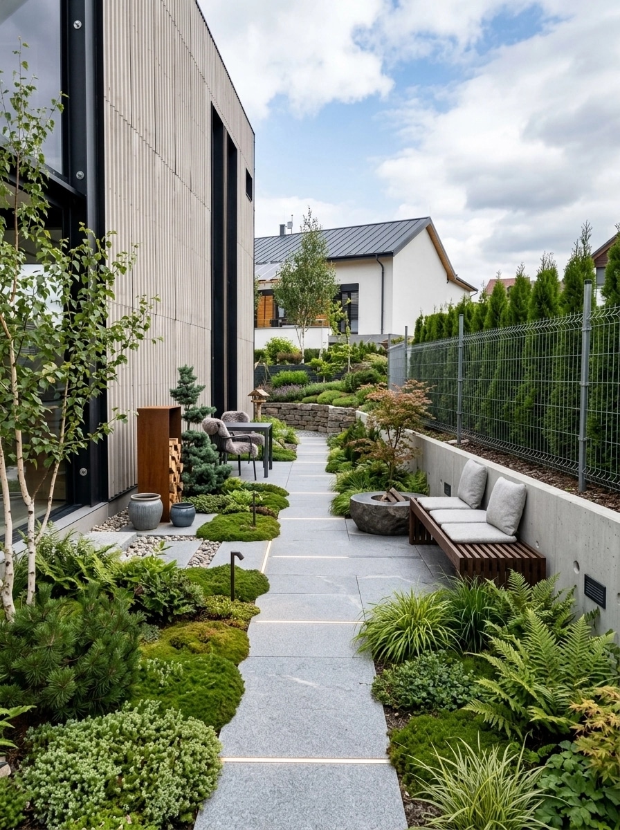 Landscape design in Scandinavian Garden style — Yard by GenRoom AI