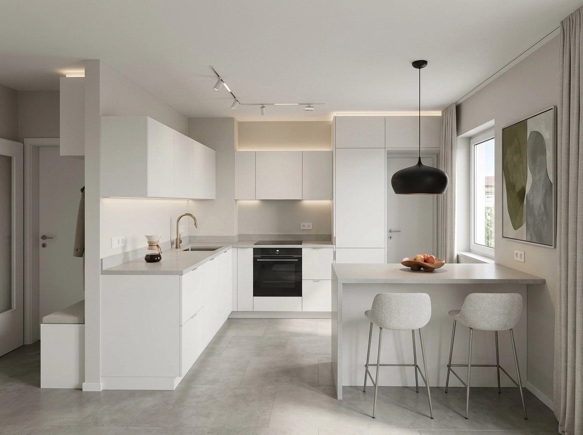 Minimalism Kitchen design — interior photo by GenRoom AI