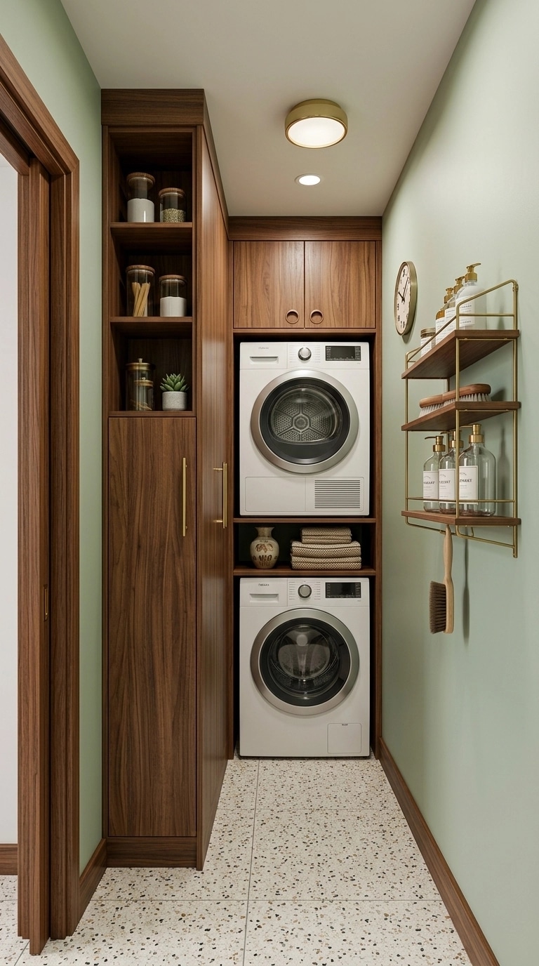 التصميم الداخلي بنمط Mid-Century Modern — laundry من GenRoom AI