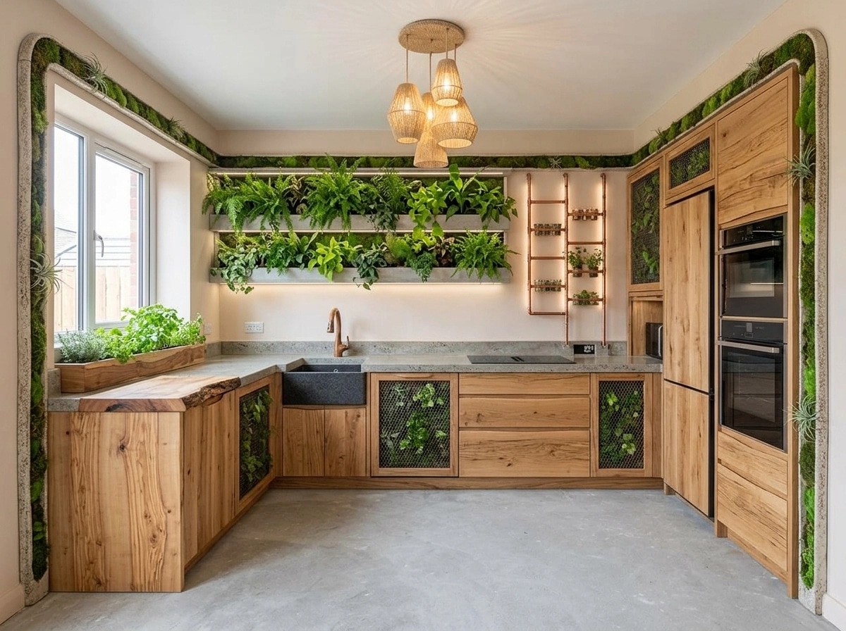 Biophilic Kitchen design — interior photo by GenRoom AI