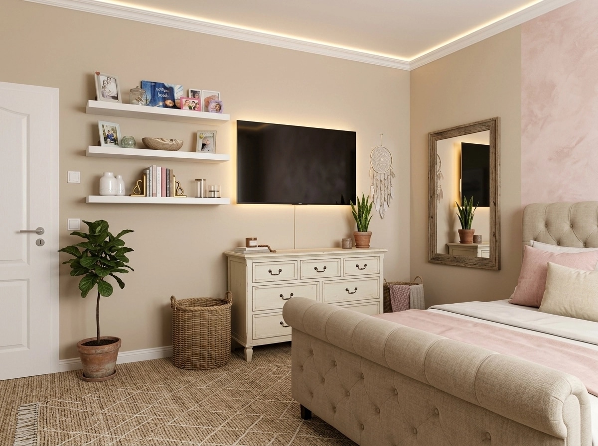 Modern Farmhouse Bedroom design — interior photo by GenRoom AI