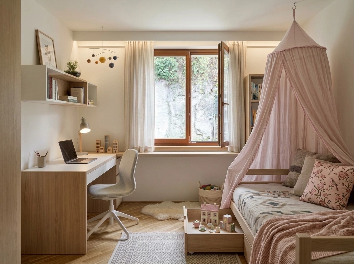 Interior design in Scandinavian style — Kids Room by GenRoom AI