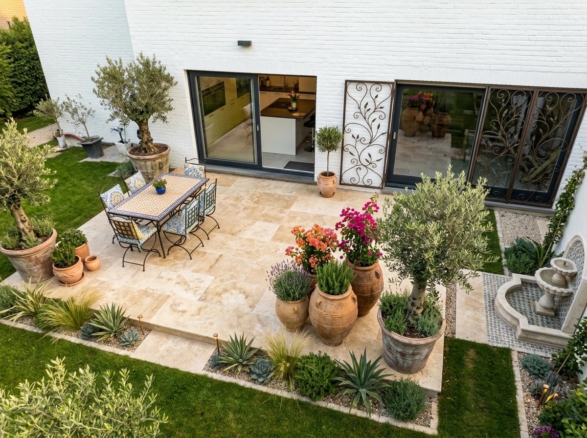 Landscape design in Mediterranean Yard style — Yard by GenRoom AI