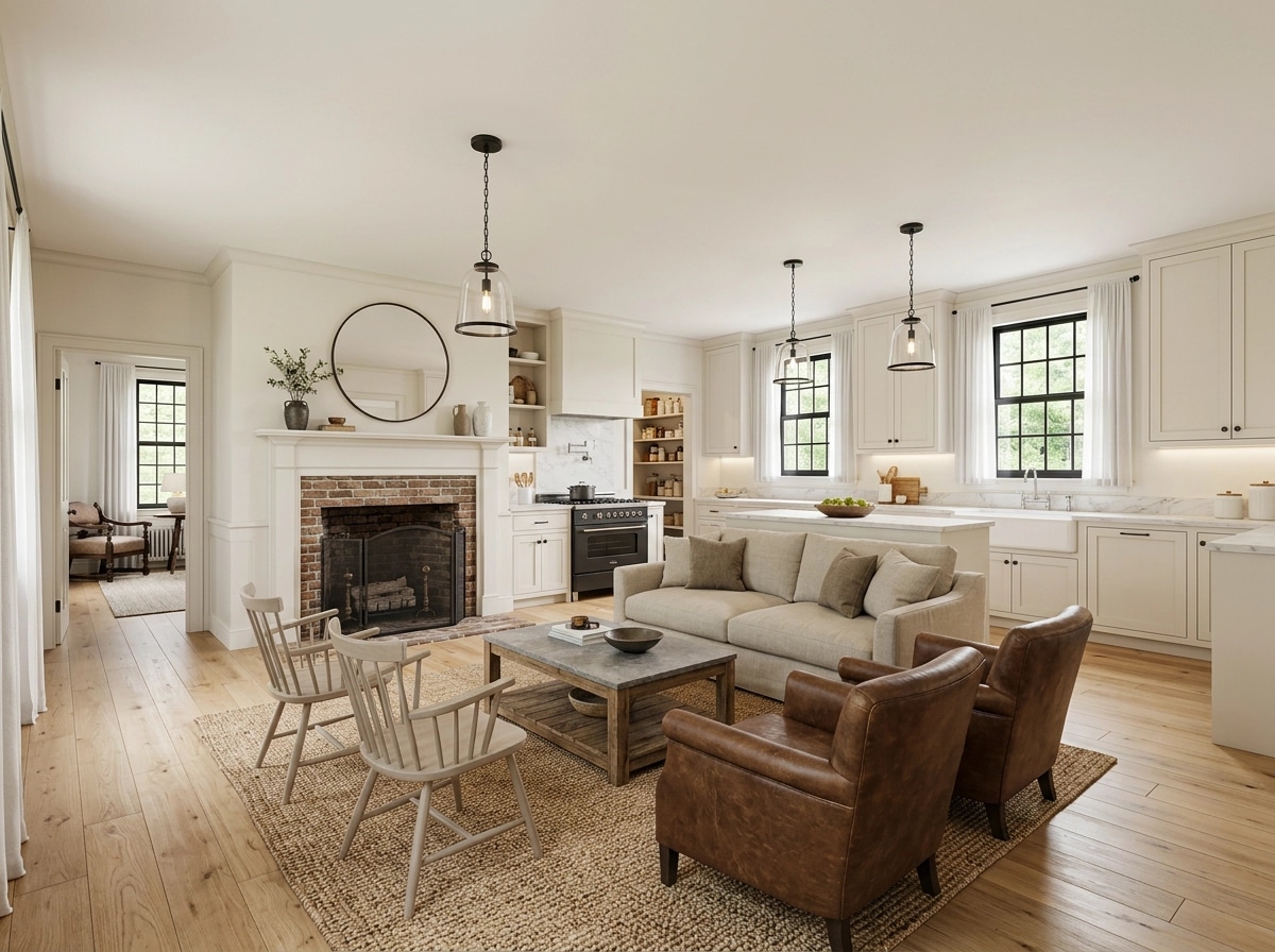 Modern Farmhouse Living Room design — interior photo by GenRoom AI