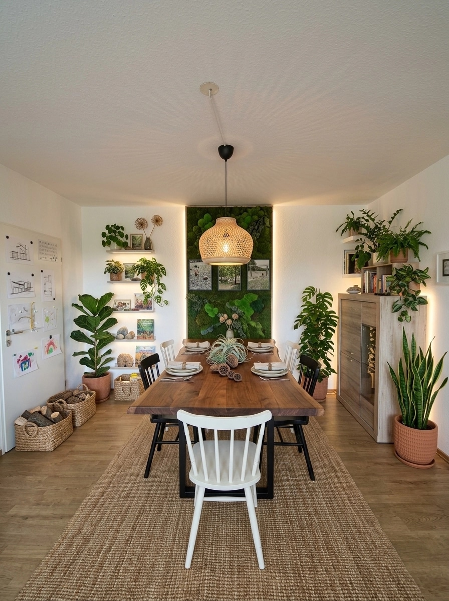 Interior design in Biophilic style — dining_room by GenRoom AI
