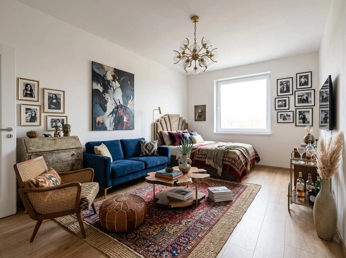 Interior design in Eclectic style — Living Room by GenRoom AI