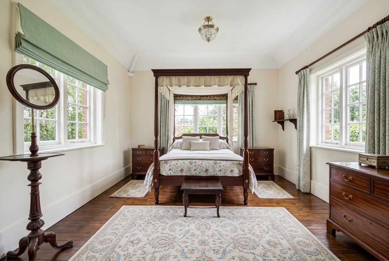 British Bedroom design — interior photo by GenRoom AI