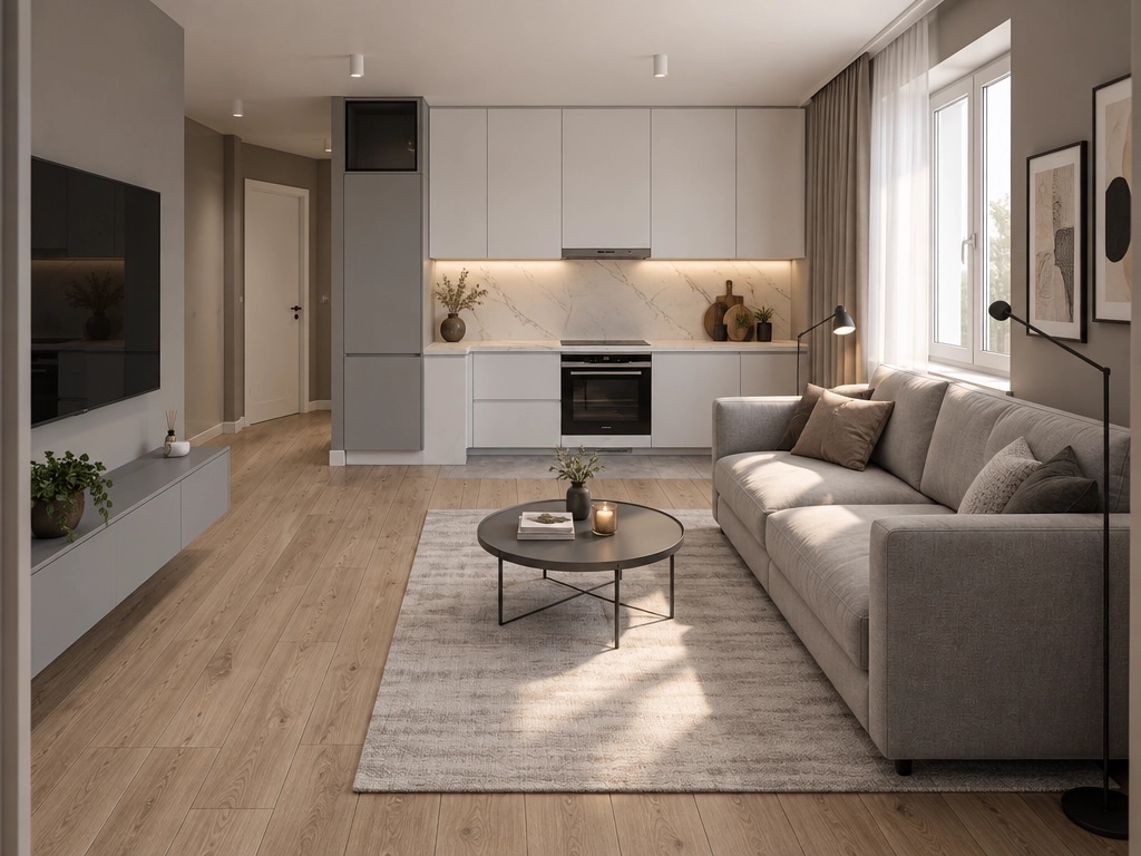 Interior design in Contemporary style — Living Room by GenRoom AI