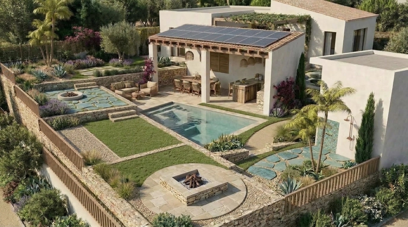 Landscape design in Eco Natural Garden style — Yard by GenRoom AI