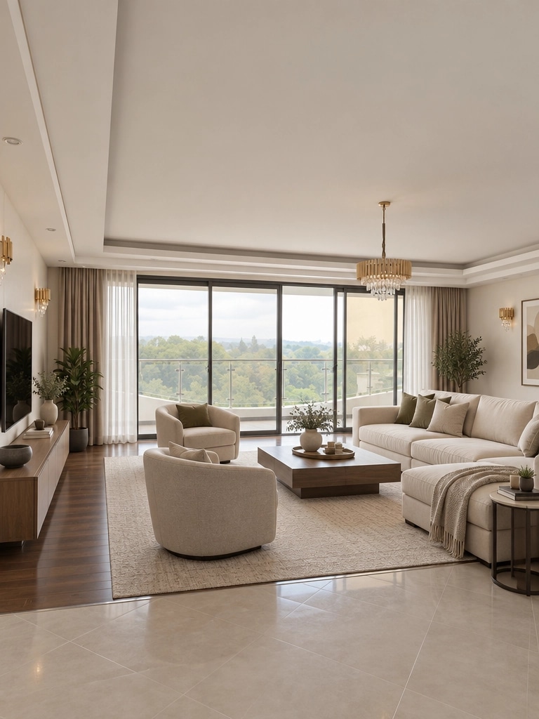 Interior design in Minimalism style — Living Room by GenRoom AI