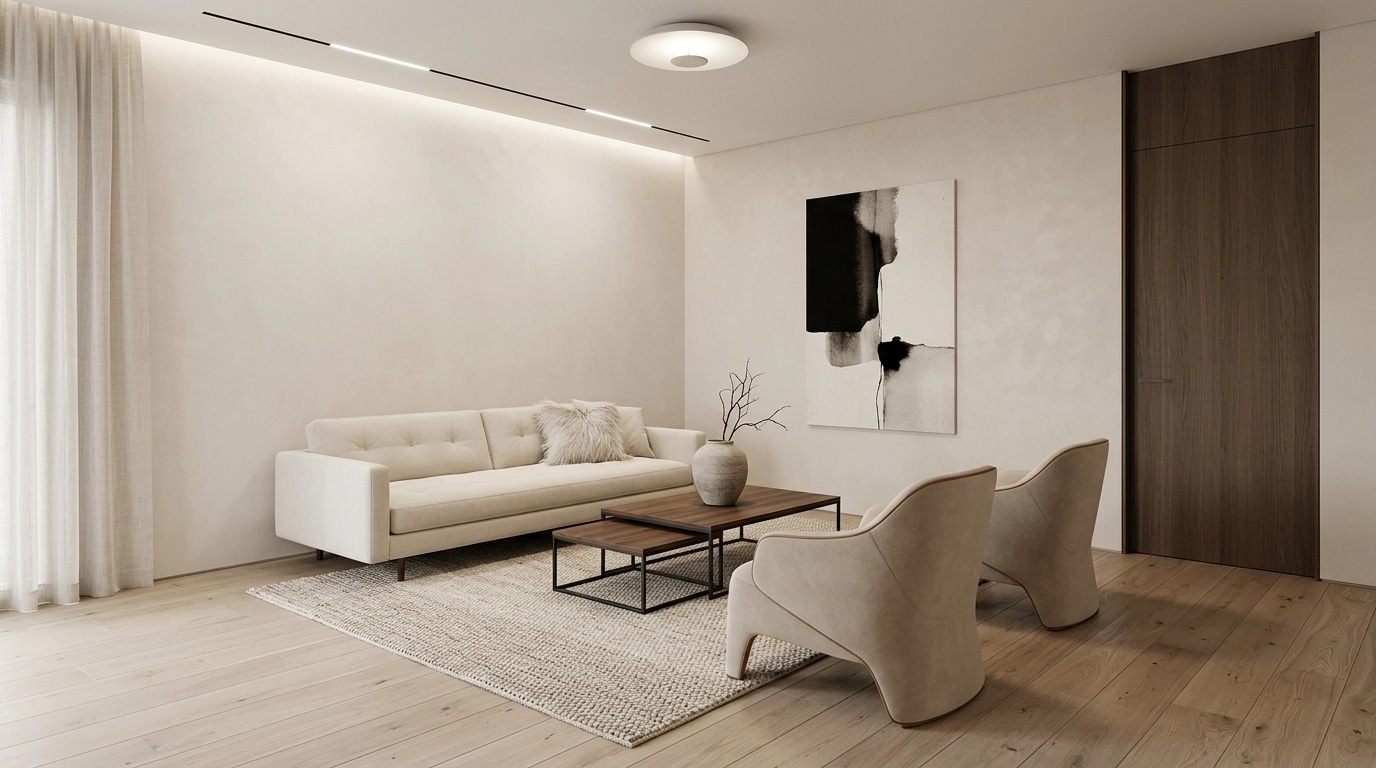 Minimalism Living Room design — interior photo by GenRoom AI