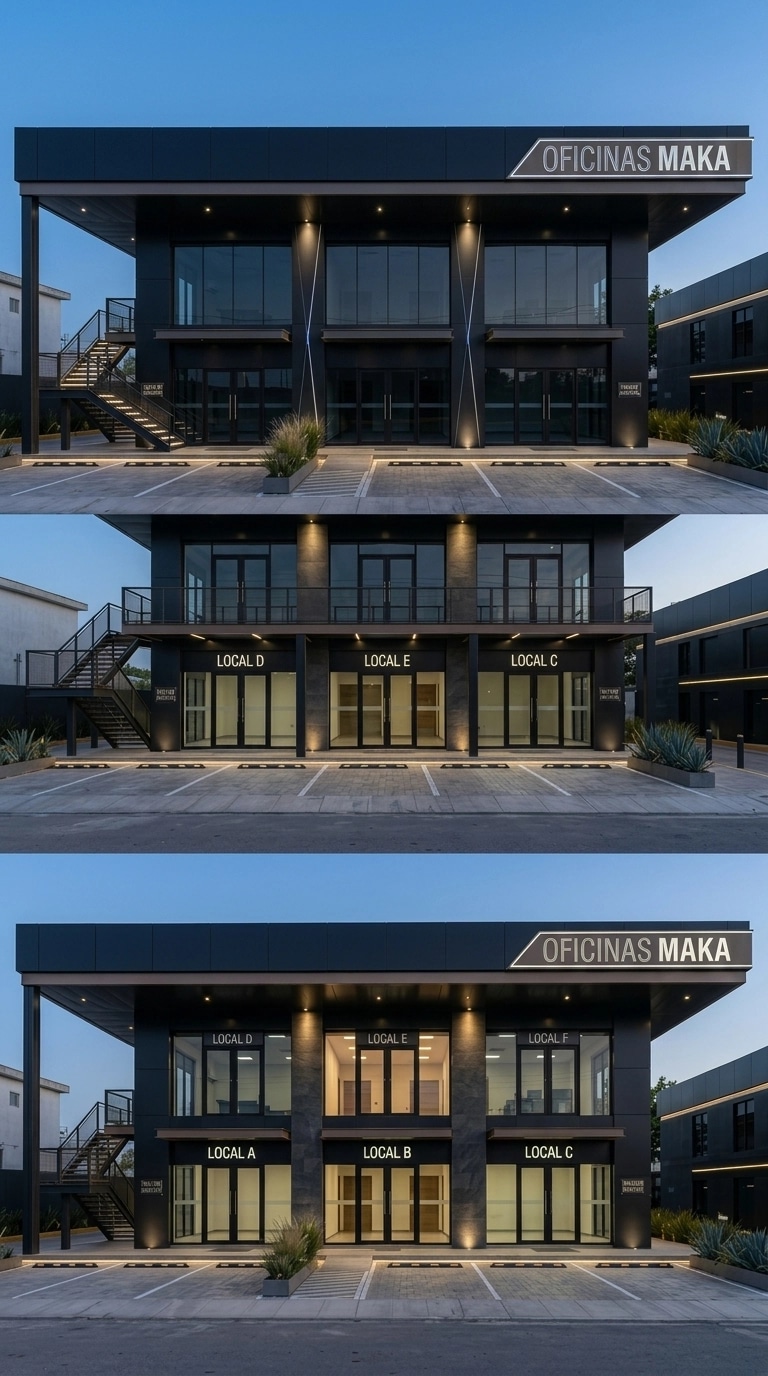 Facade design in Blacktec Facade style — Facade by GenRoom AI