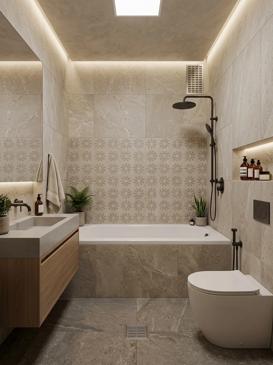 Bathroom interior in Contemporary style — photo by GenRoom AI