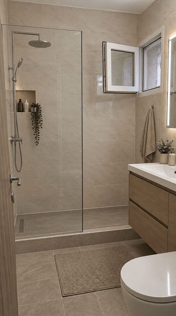 Minimalism Bathroom design — interior photo by GenRoom AI