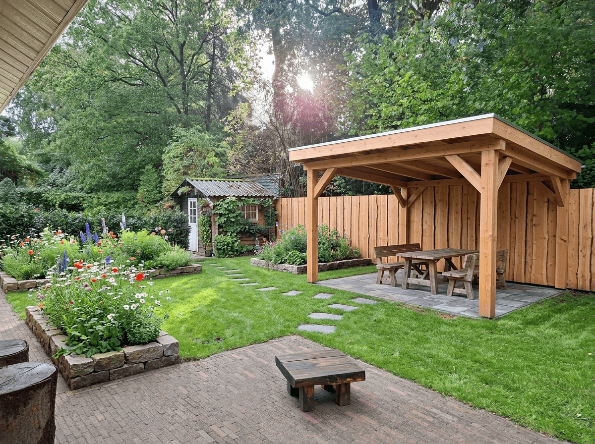 Landscape design in Country Rustic Garden style — Yard by GenRoom AI
