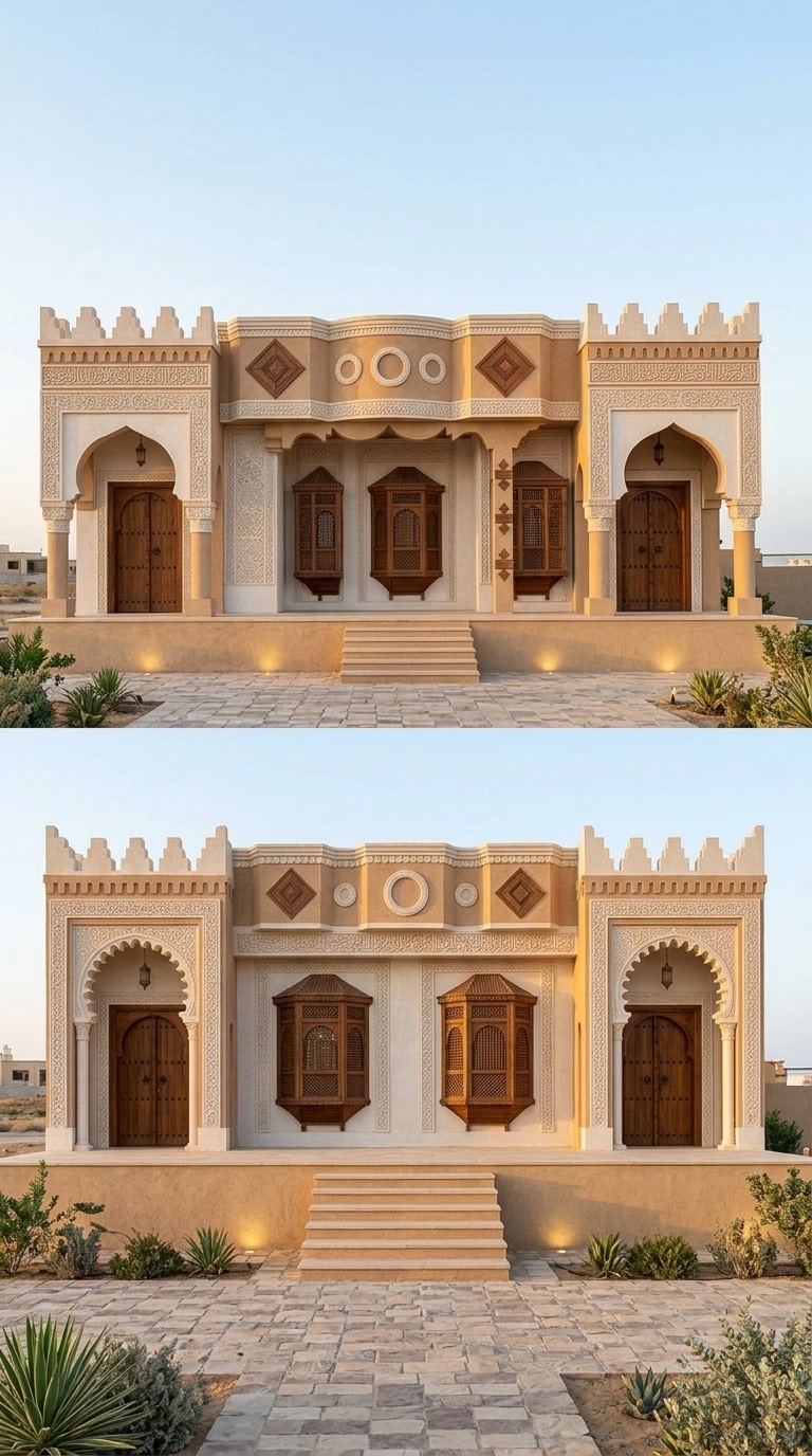 Arabian Facade Facade design — facade photo by GenRoom AI