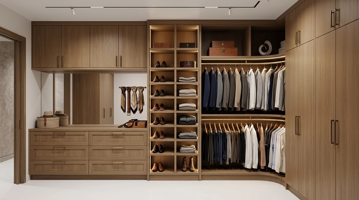 Interior design in Contemporary style — wardrobe by GenRoom AI