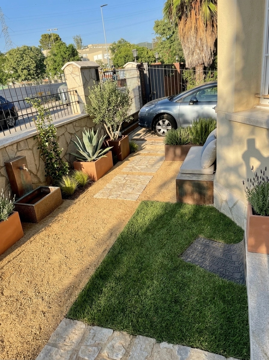 Landscape design in Mediterranean Yard style — Yard by GenRoom AI