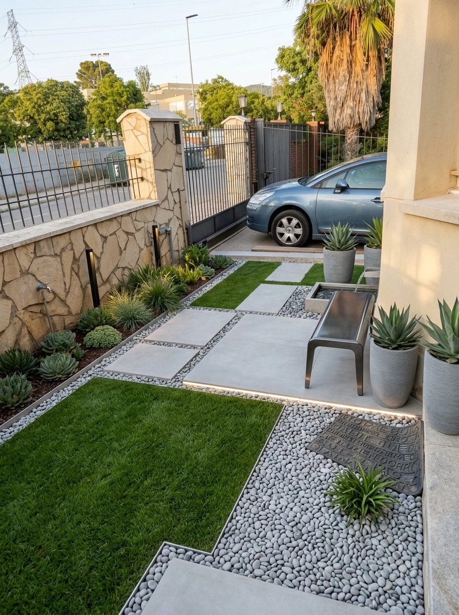 Landscape design in Minimalist Yard style — Yard by GenRoom AI