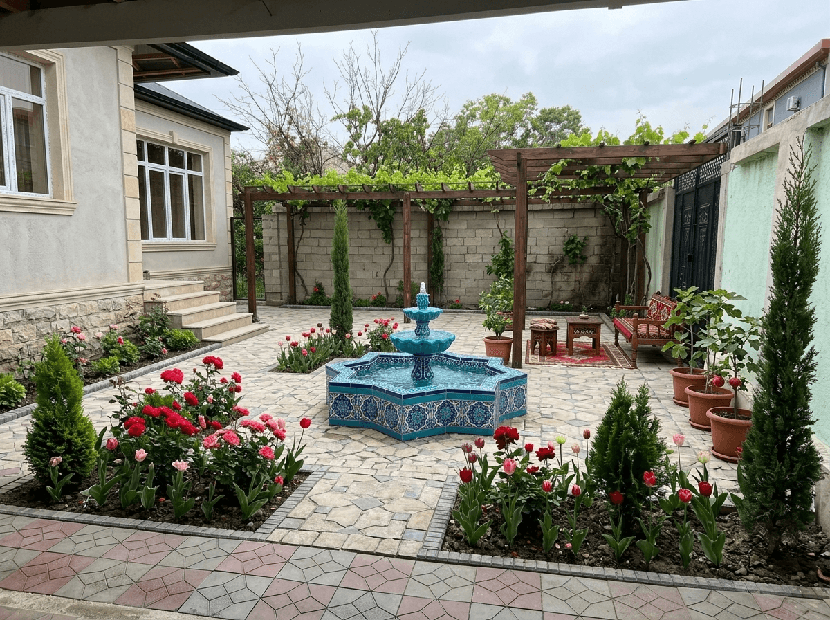 Landscape design in Turkish Garden style — Yard by GenRoom AI