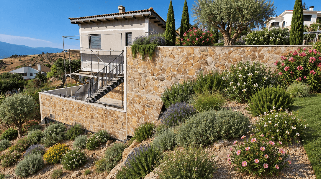 Design del paesaggio in stile Minimalist Yard — Giardino di GenRoom AI