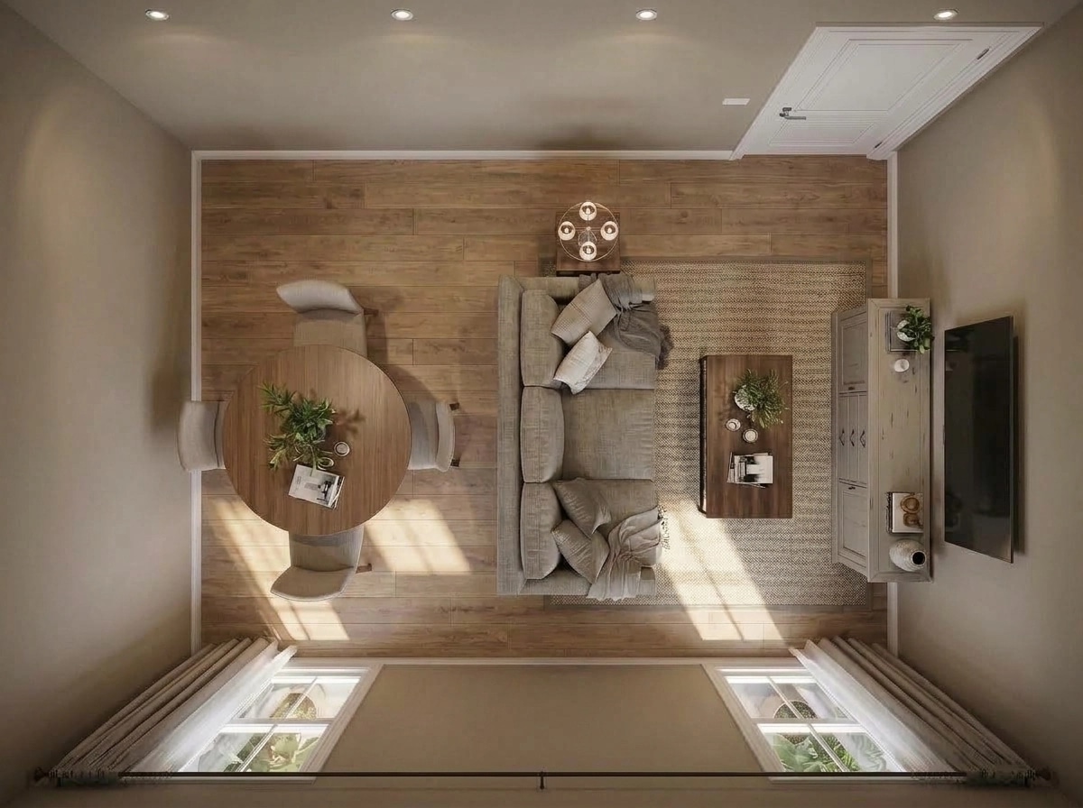 Interior design in Transitional style — Living Room by GenRoom AI