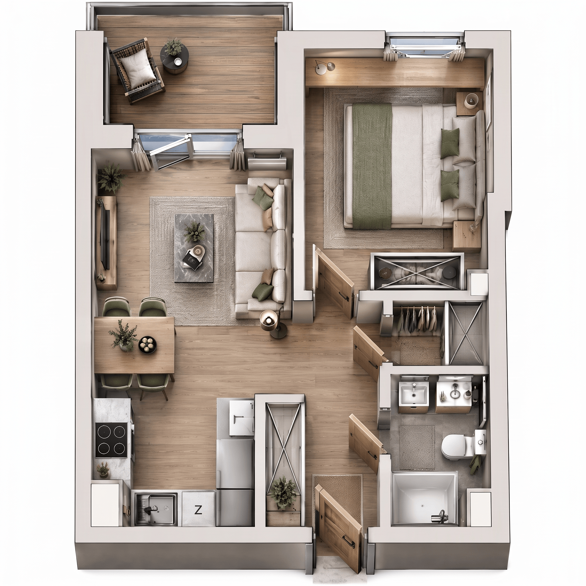 Interior design in Contemporary style — Living Room by GenRoom AI