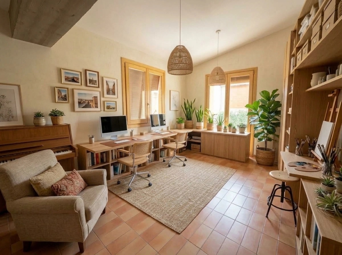 Interior design in Mediterranean style — studio by GenRoom AI