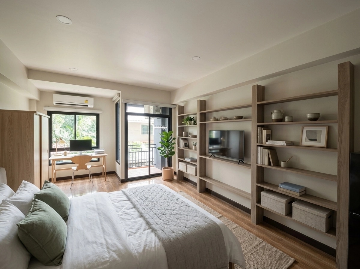 Interior design in Scandinavian style — studio by GenRoom AI
